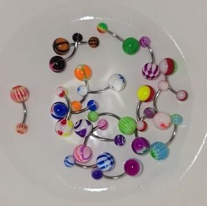 Colorful Belly Button Rings Set